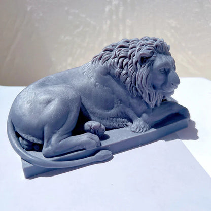 3D Charm Lions Statue Silicone Candle Mould