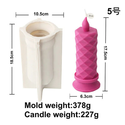 Burning Flame Long Rod Candle Mould