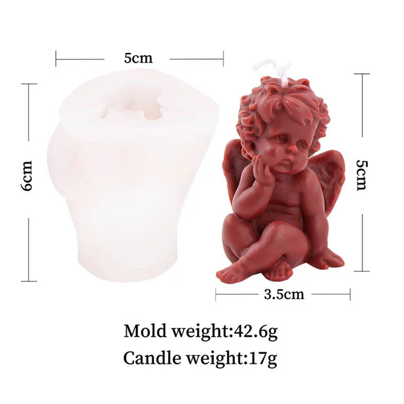 Cute Angel Theme Silicone Candle Mould