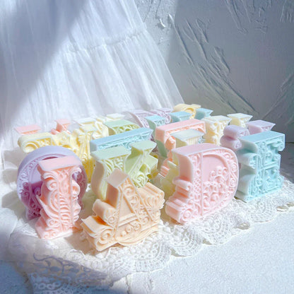Floral Alphabet Candle Moulds