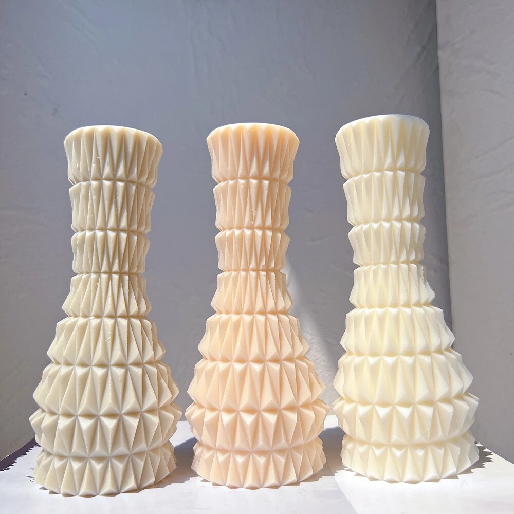 Diamond Vase Pillar Candle Mould