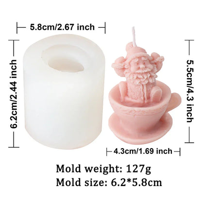 Christmas Mini Santa Cups Silicone Candle Mould - 8 Style