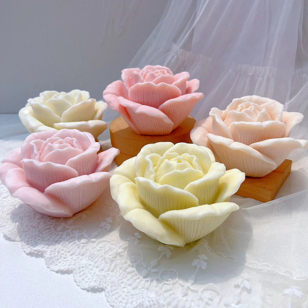 Big Size Rose Shaped Candle Mould