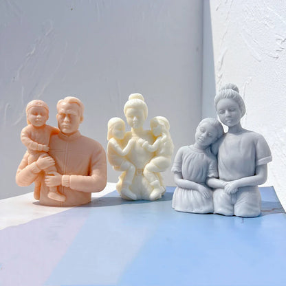 Mother and Father with Child Candle Mold