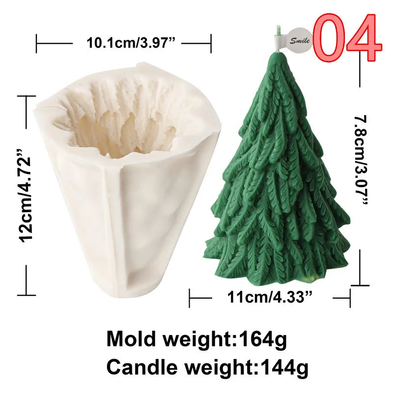Enchanted Forest Christmas Tree Candle Moulds