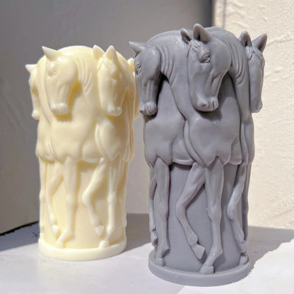 Horse Herd Candle Mould