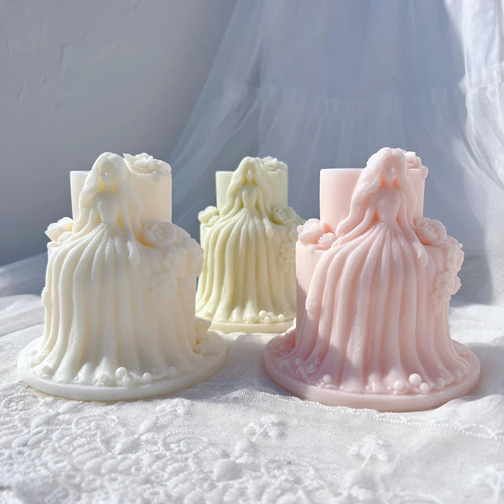 Beautiful Girl Doll Cake Art Silicone Mould