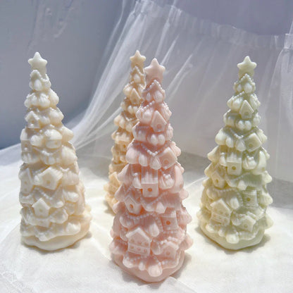 Birdhouse Christmas Tree Silicone Candle Mould