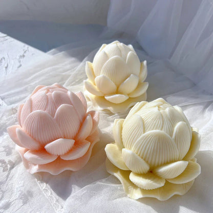 Lotus Bloom Flower Candle Moulds
