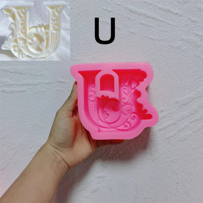 Floral Alphabet Candle Moulds