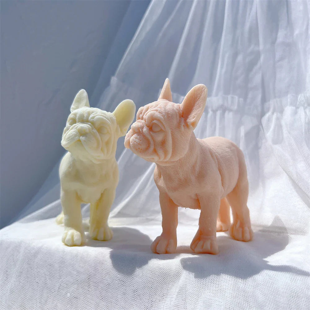 Standing French Bulldog Puppy Candle Mould