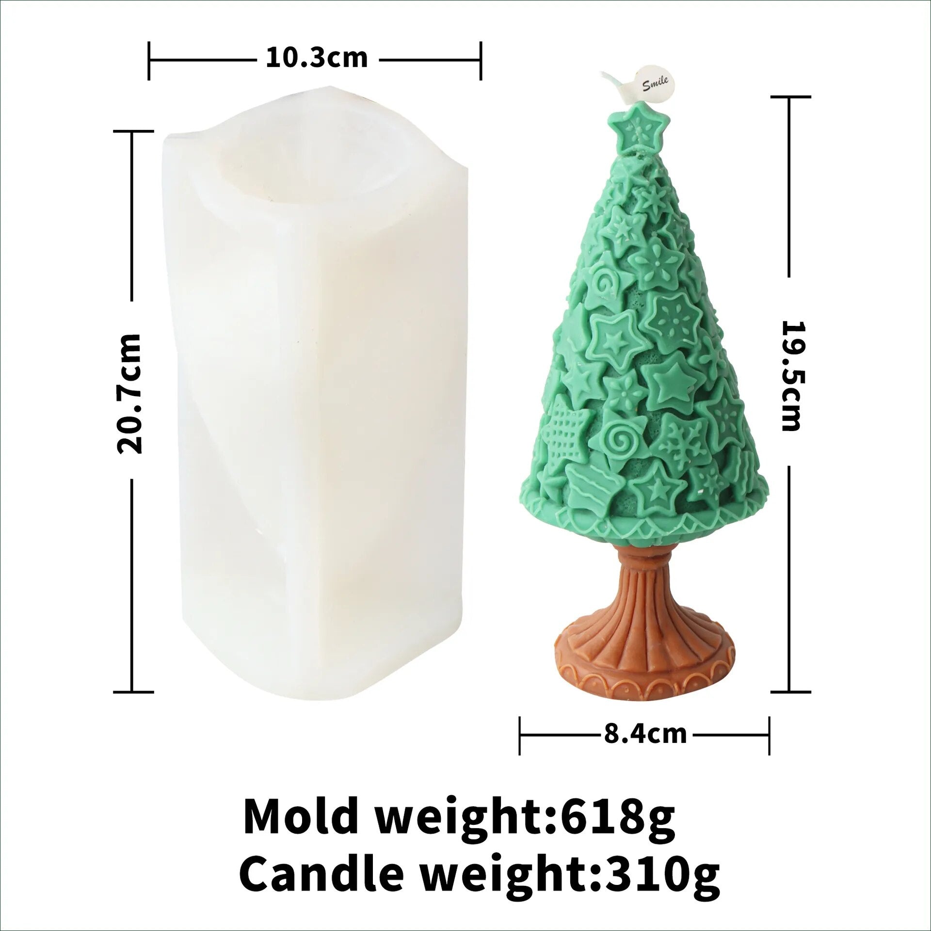 New Christmas Tree Candle Moulds