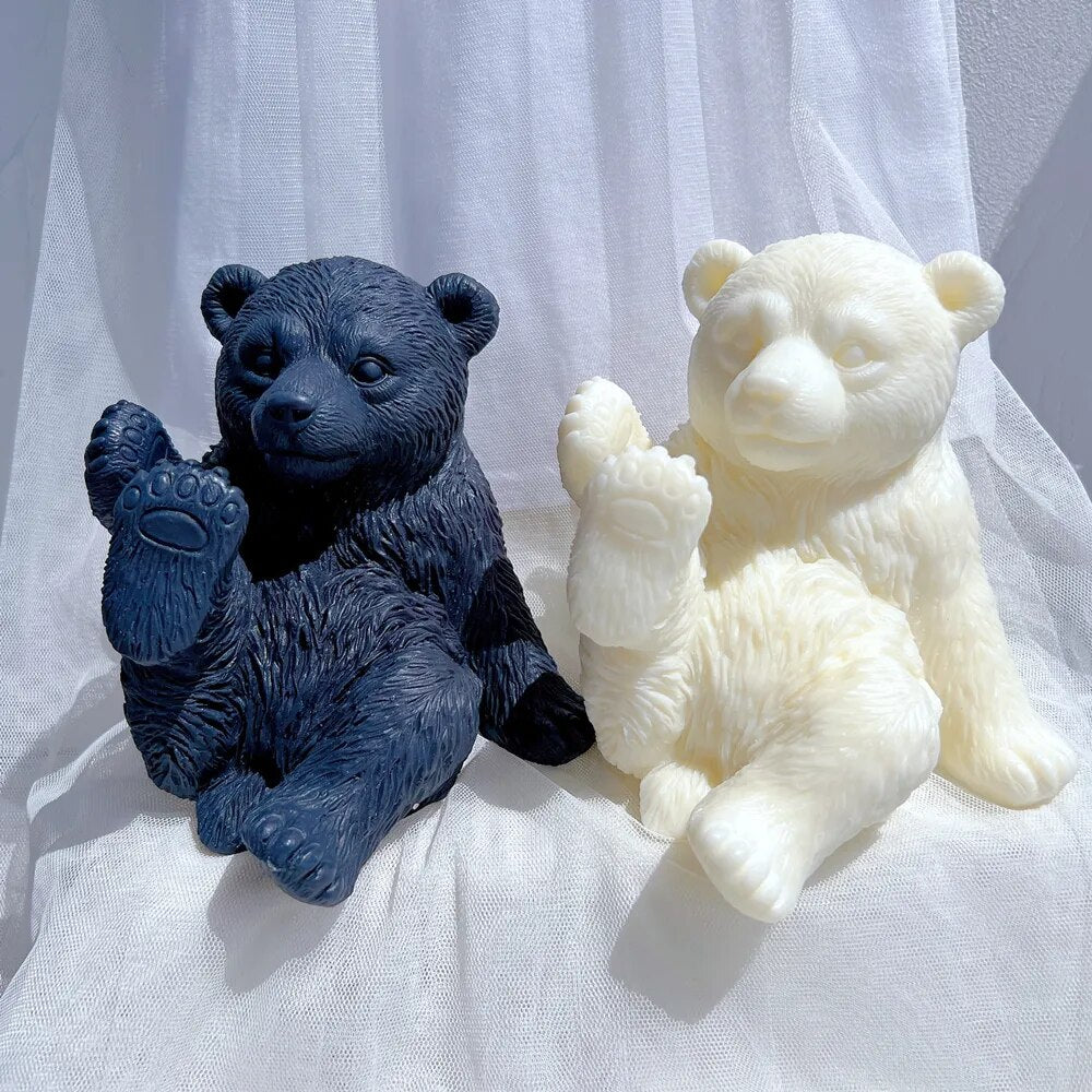 Cute White Bear Candle Silicone Mould