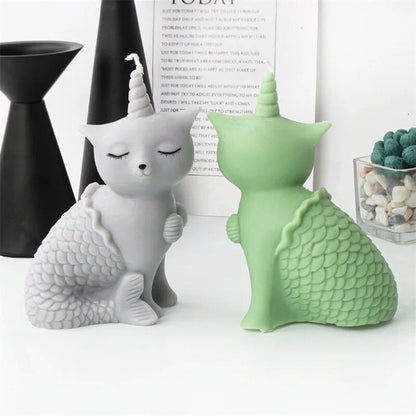 Mermaid Unicorn Cat Candle Mould