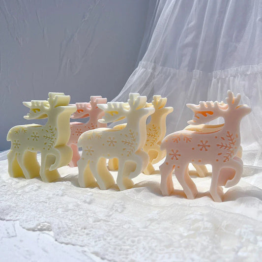 Christmas Reindeer Silicone Candle Mould