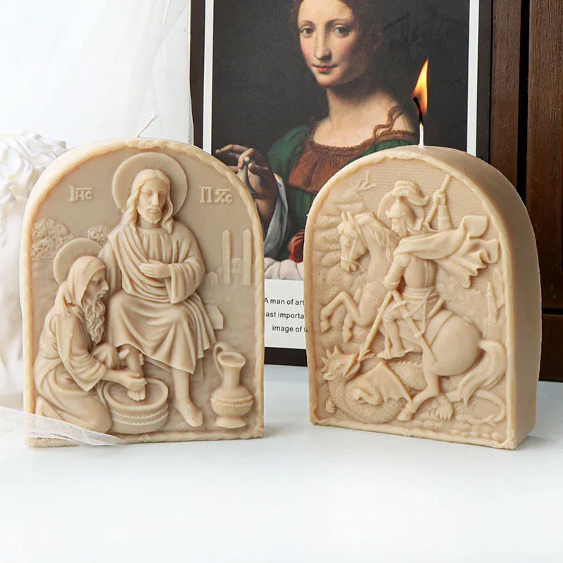 Jesus Enthronement Silicone Mould for Candle Making