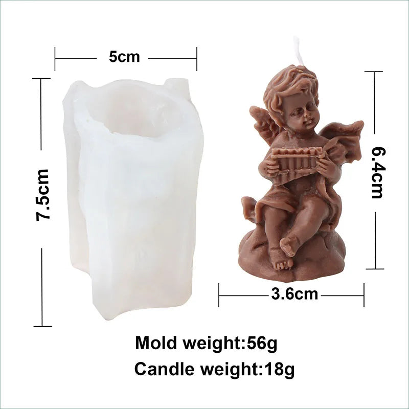 Cute Angel Theme Silicone Candle Mould