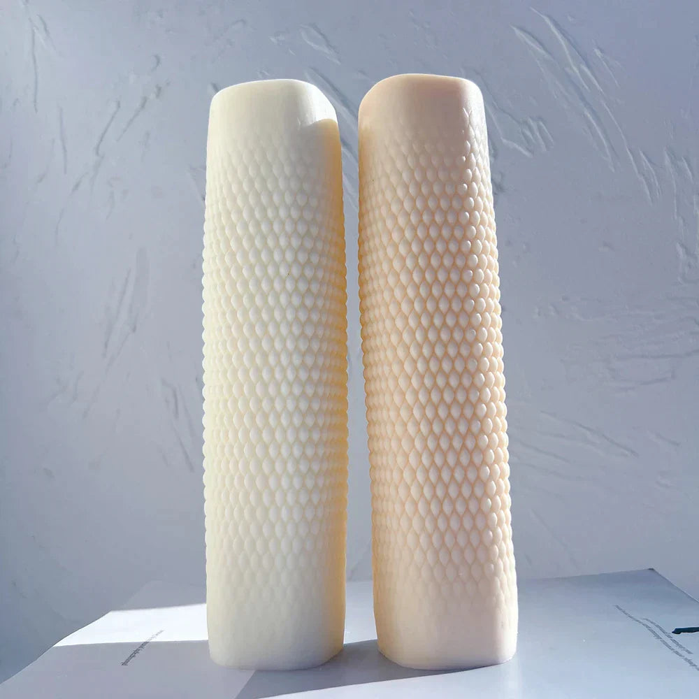 Geometric Raindrop Long Pillar Candle Mould