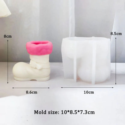 Festive Christmas Boot Candle Mould