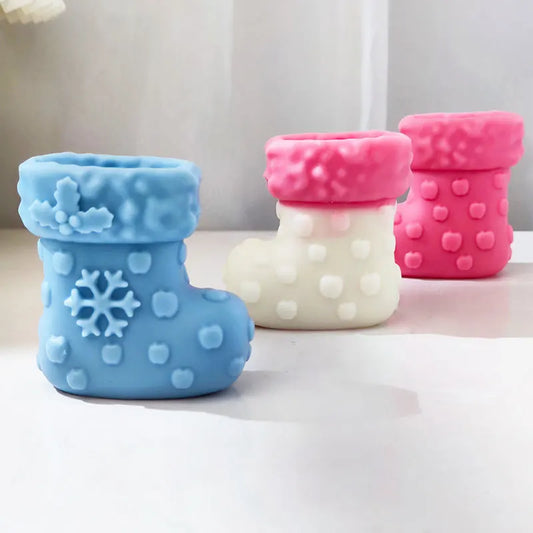 Festive Christmas Boot Candle Mould