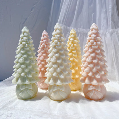 Bowknot Christmas Tree Silicone Candle Mould