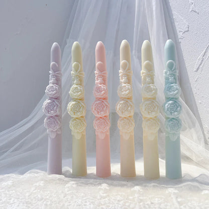 21.5CM Tall Taper Rose Candle Mold