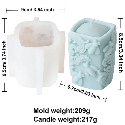 Honey Bee Blossom Pillar Candle Mould