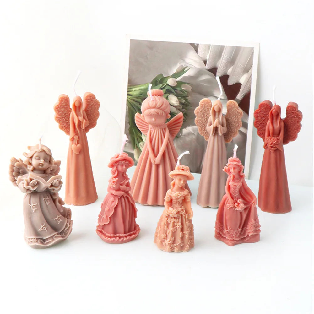 3D Angel Girls Candle Silicone Candle Mould