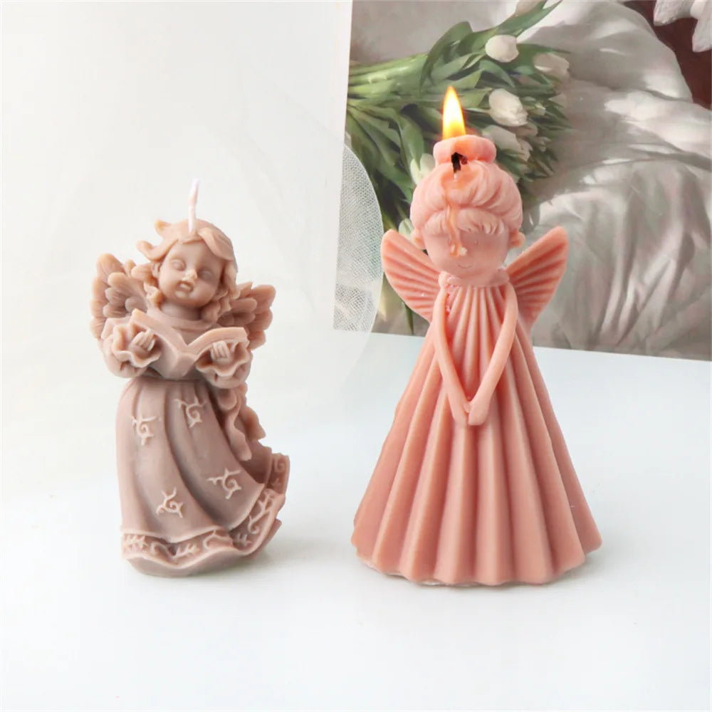 3D Angel Girls Candle Silicone Candle Mould