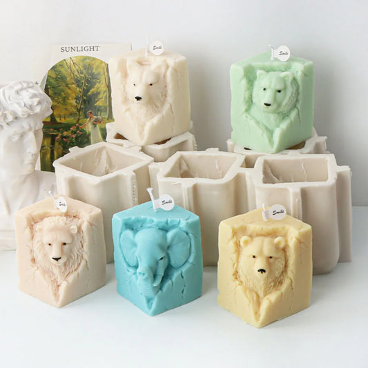 Animal Portrait Candle Silicone Mould