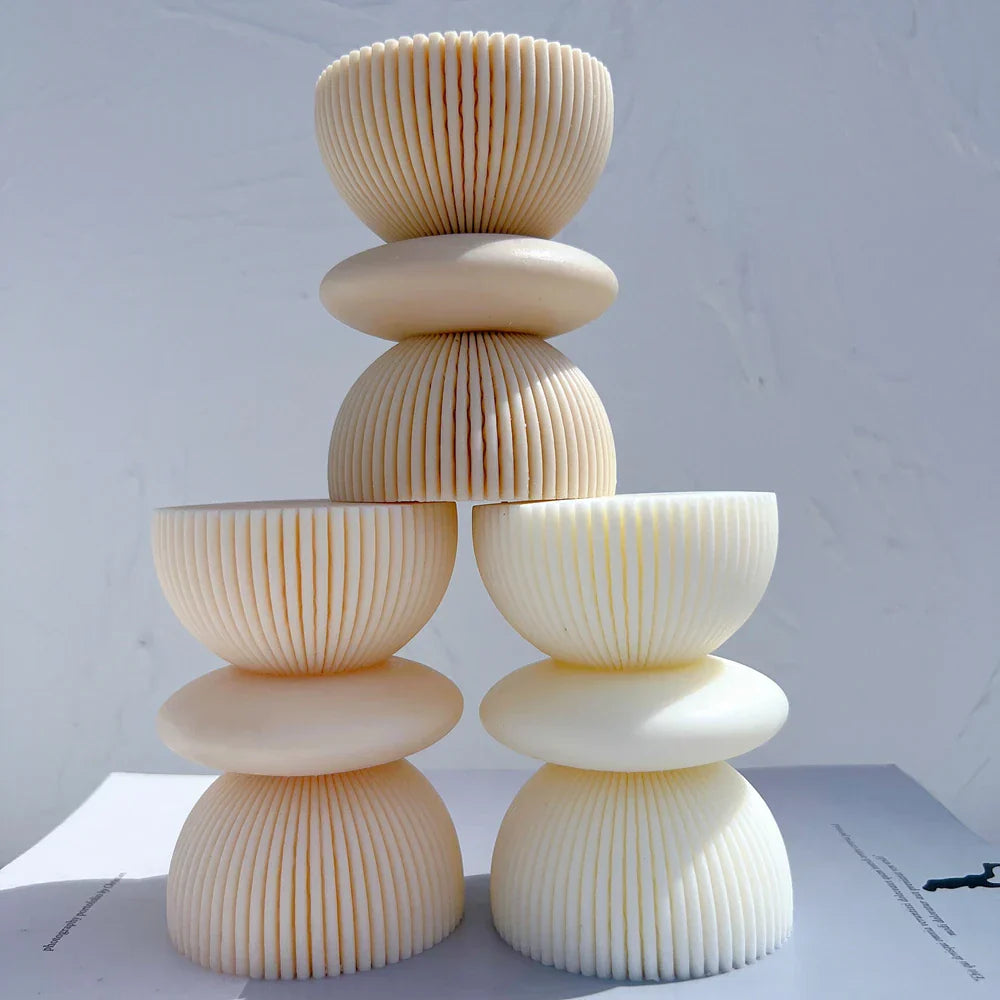 Twist Ribbed Twirl Pillar Candle Mould