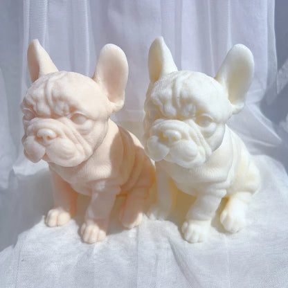 French Bulldog Candle Mould Silicone
