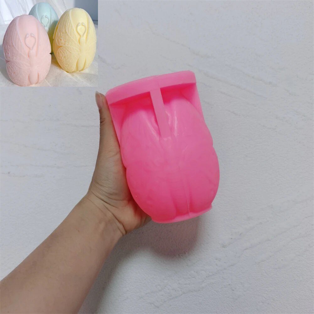 Floral Butterfly Egg Candle Mould