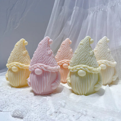Knitted Christmas Gnome Candle Mould