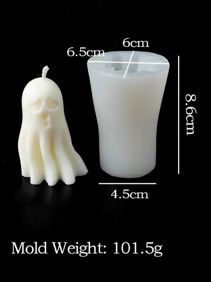 DIY Halloween Ghost Candle Mould - 3D Pumpkin & Ghost