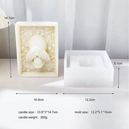 Trinity Skull Wisdom Candle Mould