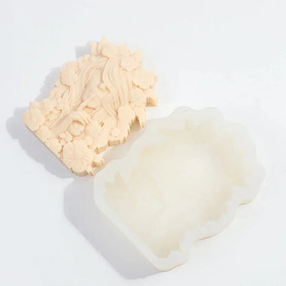 Floral Hair Silent Goddess Candle Silicone Mould