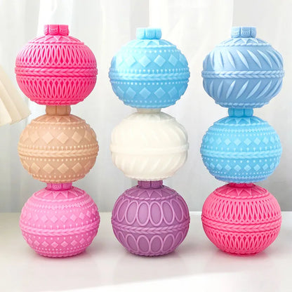 Rococo-style Linear Ball Baubles Candle Mould