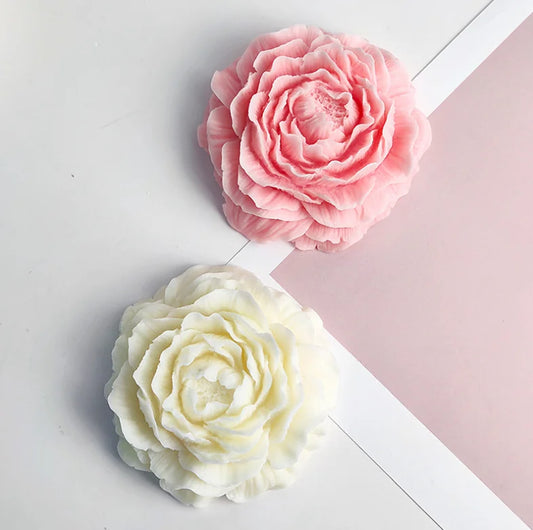 Big Peony Rose Flower Candle Silicone Mould