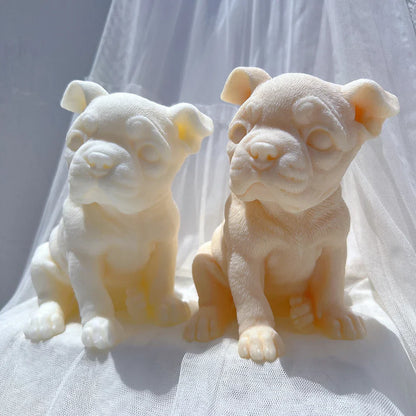 Boston Terrier Puppy Candle Mould