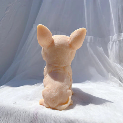 Bullhead Terrier Statue Candle Silicone Mould
