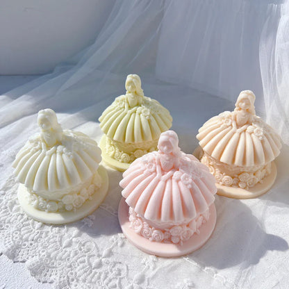 Princess Wedding Dress Cake Shape Candle Mould
