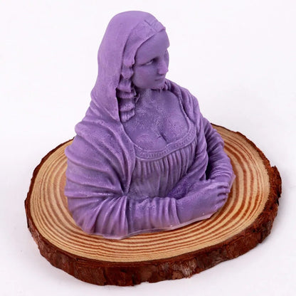 Mona Lisa Statue Silicone Candle Mould
