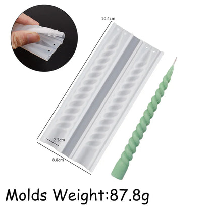 Spiral Twist Long Rod Candle Mould