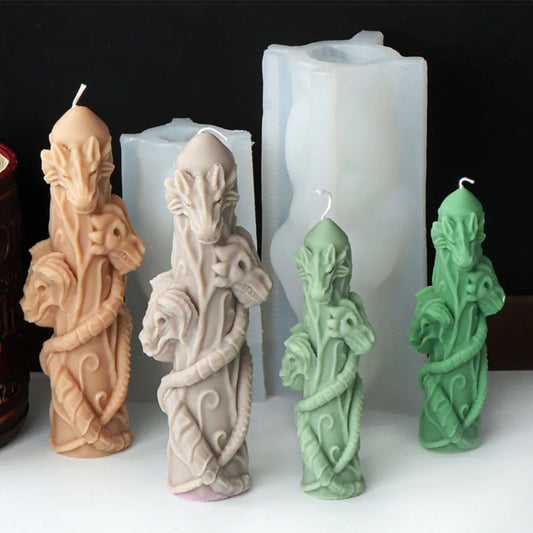 Dragon Head Pillar Candle Mould