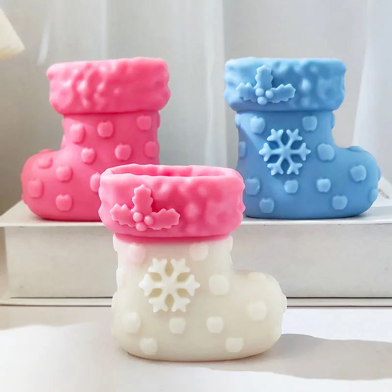 Festive Christmas Boot Candle Mould