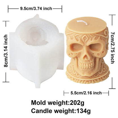 DIY Skull Candle Mould for Halloween Decor