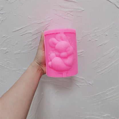 Easter Bunny Pillar Candle Mould Silicone
