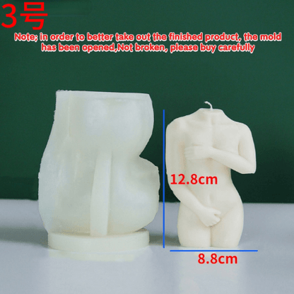Shy Female Body Silicone Candle Mould Candles Moulds