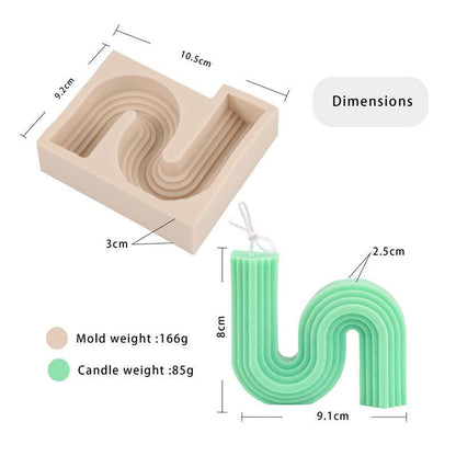 Silicone Geometric Shape Birthday Atmosphere Arrangement Aromatherapy Candle Mould Candles Moulds